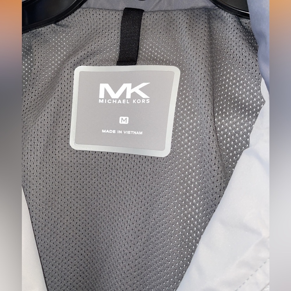 MICHAEL KORS Men’s Shell Jacket Size Medium Gray Slate MC26830 NWT AUTHENTIC NEW - Picture 9 of 9